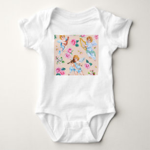 Body Florales angéliques : Motif cupide Vintage