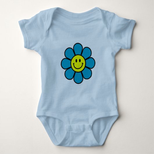 Body Flower Infant Creeper (bleu) (Devant)