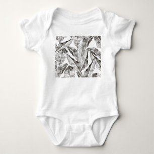 Body Forêt blanche noire : Motif Plante tropical
