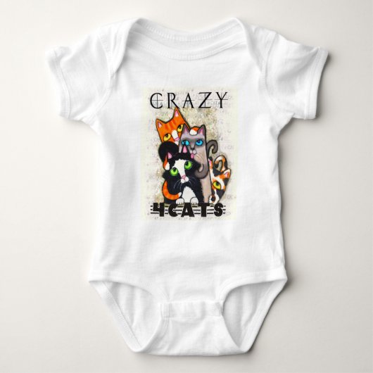 Body Fou Pour Chats Baby Creeper (Devant)