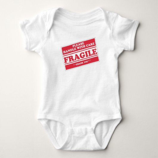 Body "Fragile : Handle With Care" Joke Baby Bodysuit (Devant)