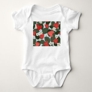 Body Fraises : motif de fruits d'été.