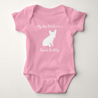 Body Français Baby shower Buldog Français Rose