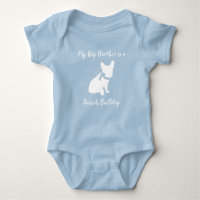 Français Baby shower Bulldog Français Frenchie Blu