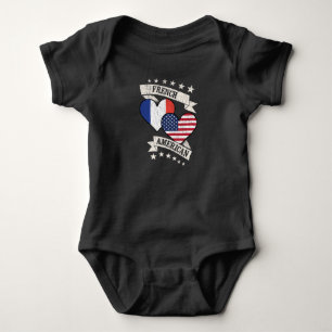 Body French American Heart Flags France Amérique
