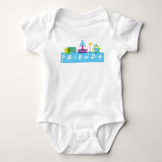 Body FRIENDS™ | Logo avec icônes (Devant)