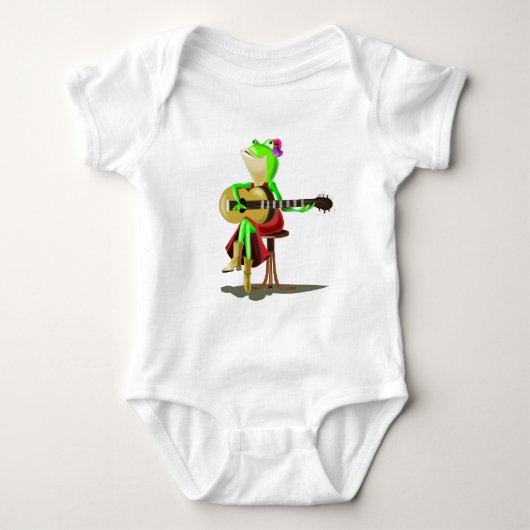 Body Frog Jouer Guitare Baby Bodysuit (Devant)