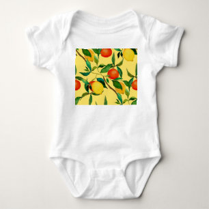 Body Fruits d'agrumes, motif d'aquarelle vibrante.