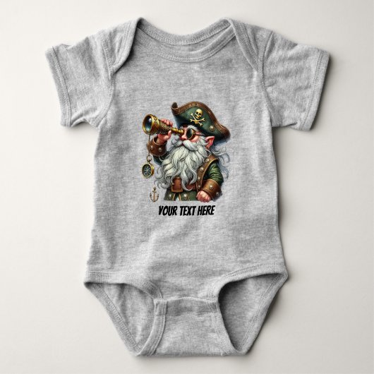 Body Fun baby boy pirate personnalisable (Devant)