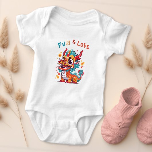 Body Fun Carton Dragon Chinois Nouvel An Fu Kids Cadeau