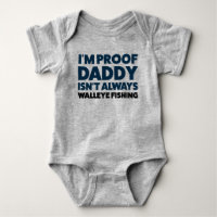 Funny Baby Walleye Pêche Jersey Bodysuit Chemise