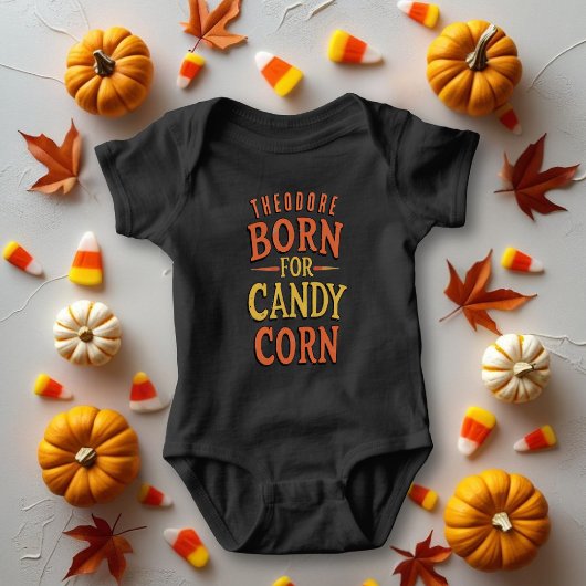 Body Funny Born for Candy Corn Baby Bodysuit