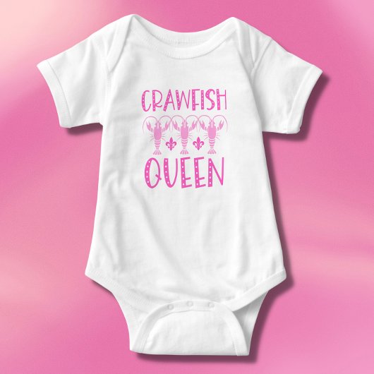 Body Funny Crawfish Queen - Crawfish Boil Baby Bodysuit