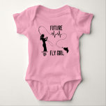 Body Funny Fly Fishing<br><div class="desc">Futur mouche fille pour les parents qui aiment la pêche à la mouche! Le design est celui d'une femme pêche à la mouche avec un battement de coeur impressionnant dans la ligne de pêche.</div>