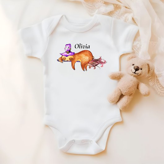 Body Funny Flying Sloth Sorcière bébé