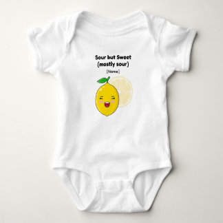 Body Funny "Sour but Sweet" Lemon Baby Shirt