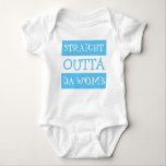 Body Funny Straight Outta Da Womb Bodysuit bébé<br><div class="desc">Ce nouveau-né est tout droit drôle ! Faites sourire les nouveaux parents et tous les autres au baby shower !</div>