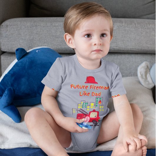 Body Futur pompier comme papa dessin à la main