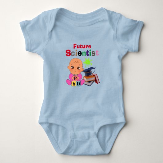 Body Futur Scientifique Bébé Mignon Drôle Profession Pe (Devant)