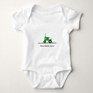 Body "Futur tracteur conducteur" Bébé tracteur vert