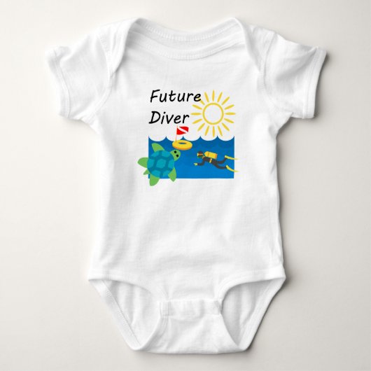 Body Future Diver Design - Bodysuit Baby Jersey (Devant)