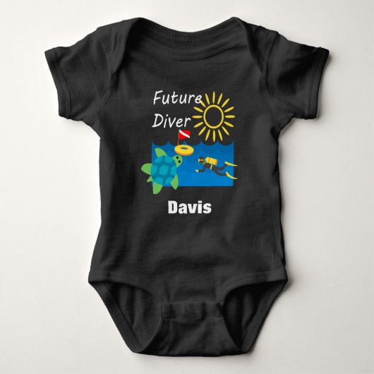 Body Future Diver Design - Bodysuit Baby Jersey (Devant)
