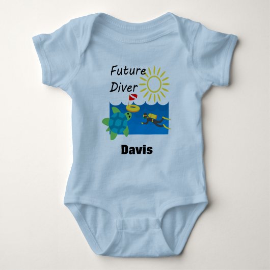 Body Future Diver Design - Bodysuit Baby Jersey (Devant)