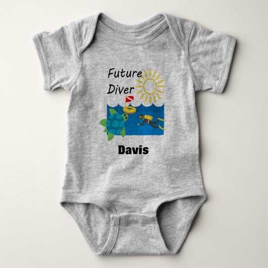 Body Future Diver Design - Bodysuit Baby Jersey (Devant)