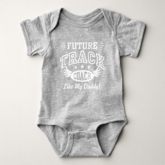 Body Future Track Coach Comme Mon Papa Baby Bodysuit (Devant)