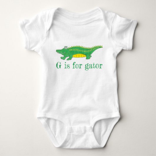 Body G est pour Gator Green Alligator Crocodile Croc (Devant)