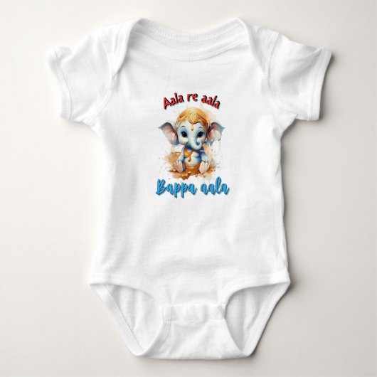 Body Ganesh baby bodysuit l Ganesh Indian Festival (Devant)