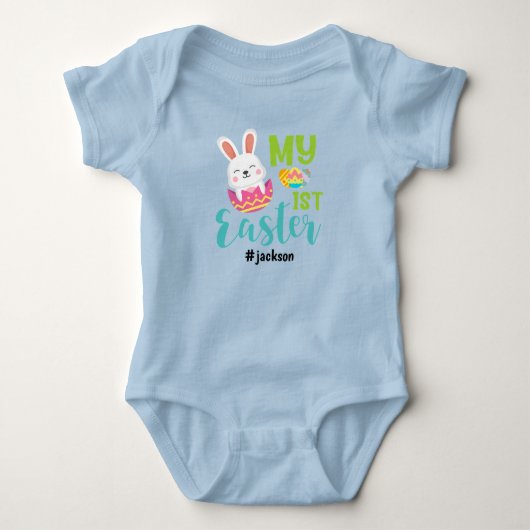 Body Garçon 1er Pâques Bleu (Devant)