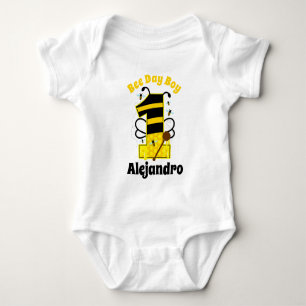 Body Garçon abeille pour premier anniversaire 