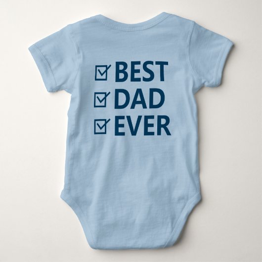 Body Garçon Bleu "Notre Premier Father's Day" Enfants (Dos)