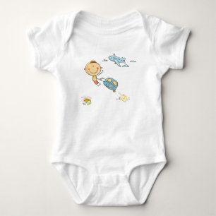 Body Garçon Dessin Bâton Arc-en-ciel Mignon Valise de P