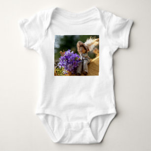 Body Garçon en rondelle avec fleurs