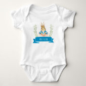 Body Garçon Peter Rabbit Bleu Custom Baby Bodysuit (Devant)