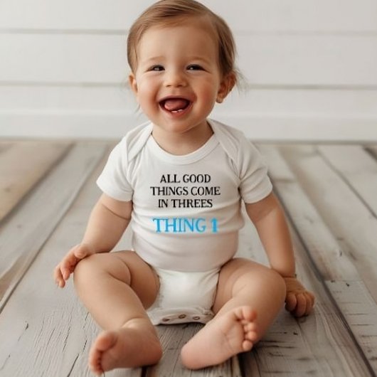 Body garçon une pièce pour triplés, triplet idée cadeau