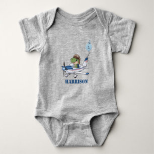 Body Garçons Mignon Avion Bleu Dinosaure Enfants 1er An