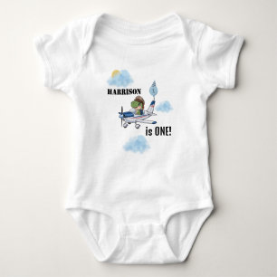 Body Garçons Mignon Avion Bleu Dinosaure Enfants 1er An