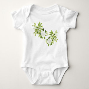 Body Gardenia jasmine floral aquarelle bébé