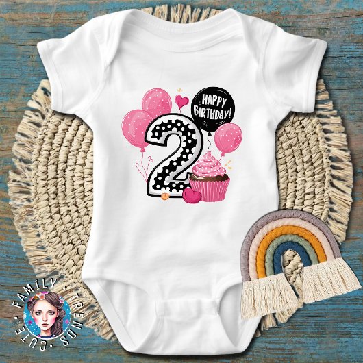 Body Gâteau d'anniversaire 2 ans