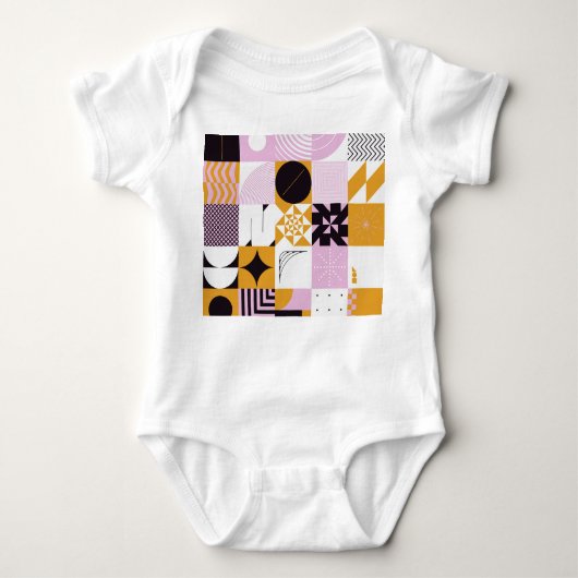 Body Géométrie Scandinave : Oeuvre Artisanale Dessinée (Devant)