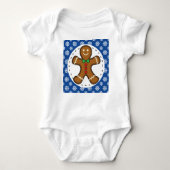 Body Gingerbread Man on Blue White Snowflakes (Devant)