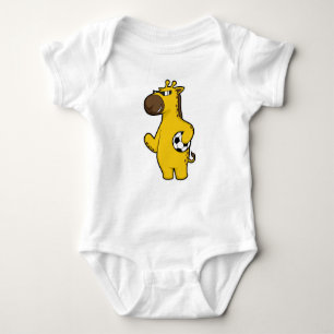 Body Giraffe en joueur de football avec balle de footba
