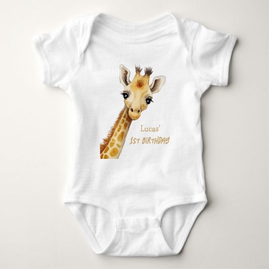 Body Giraffe Jungle Safari animal premier anniversaire (Devant)