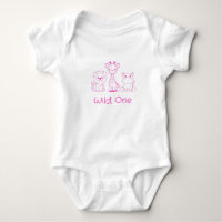 Giraffe, Lion, Hippo Pink