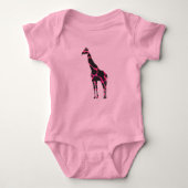 Body Giraffe Rose chaud et Silhouette noire (Devant)