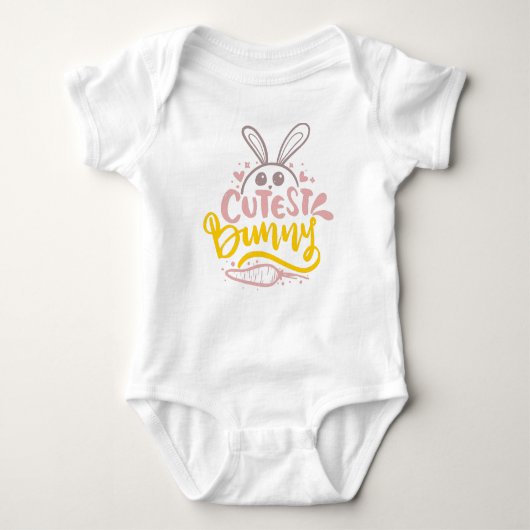 Body Girly Cutest Bunny Easter Rabbit Quote Baby Bodysu (Devant)