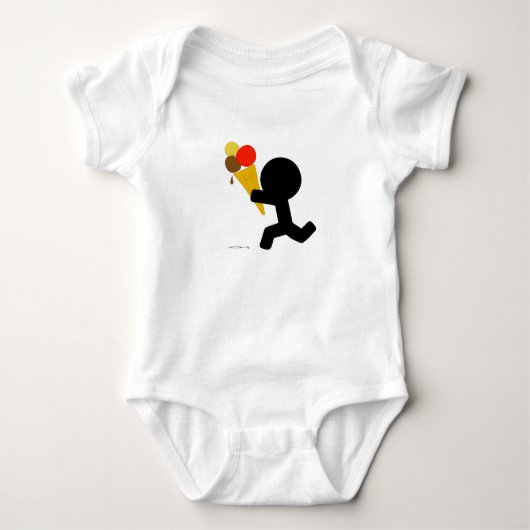 Body Glace pour bébé personnage bâton (Devant)
